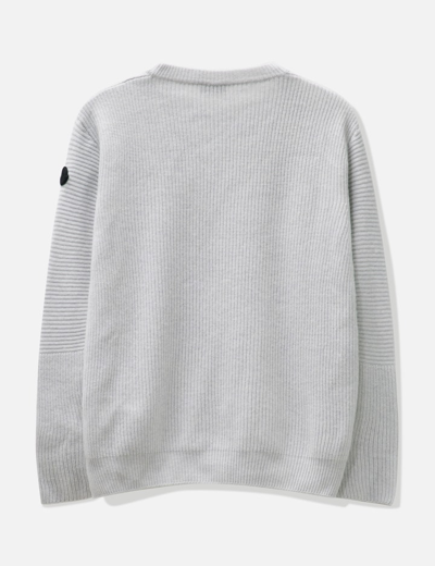 Shop Moncler Wool Sweater In Grey