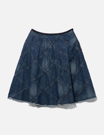 Shop Comme Des Garçons Denim Skirt In Blue