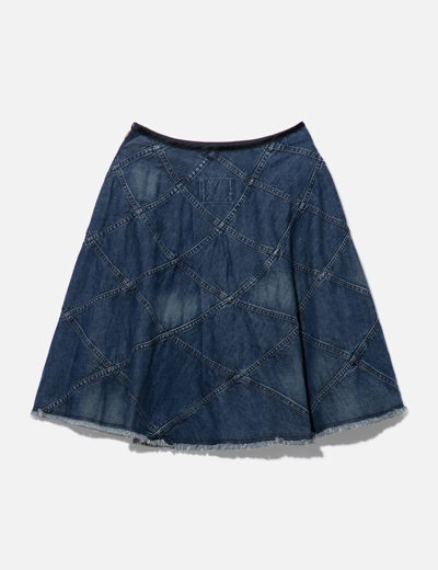 Shop Comme Des Garçons Denim Skirt In Blue