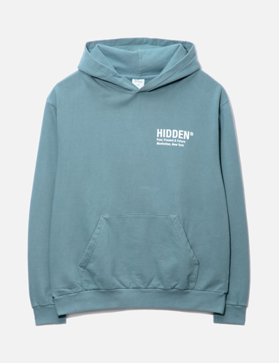 Shop Hidden Ny Hidden Big Logo Hoodie In Blue