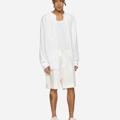 Shop Dolce & Gabbana Linen Shorts In White