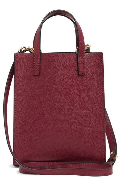 Marc Jacobs Micro Leather Tote In Pomegranate
