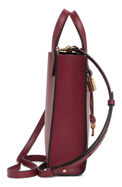 Marc Jacobs Micro Leather Tote In Pomegranate