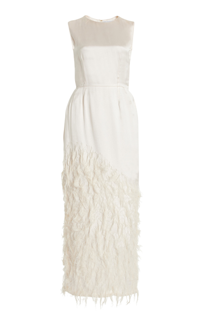 Shop Gabriela Hearst Maslow Sleeveless Silk Maxi Dress In Ivory
