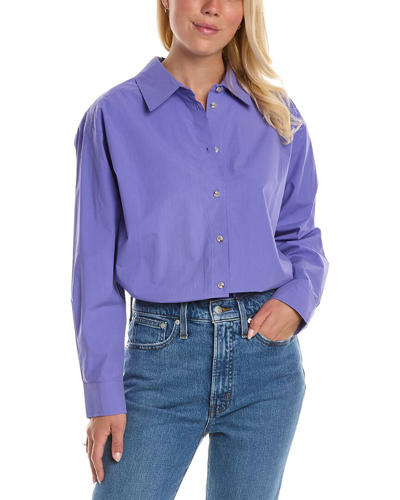 Shop Donni . Poplin Shirt In Purple