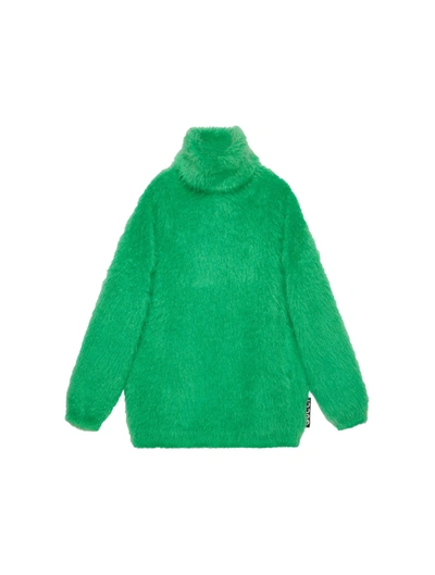 Shop Gucci Dress Mix Mohair In Green