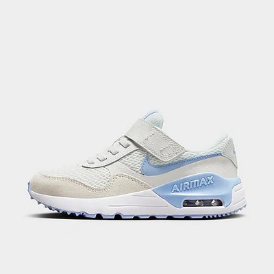 Shop Nike Little Kids' Air Max Systm Casual Shoes In Summit White/white/pure Platinum/cobalt Bliss