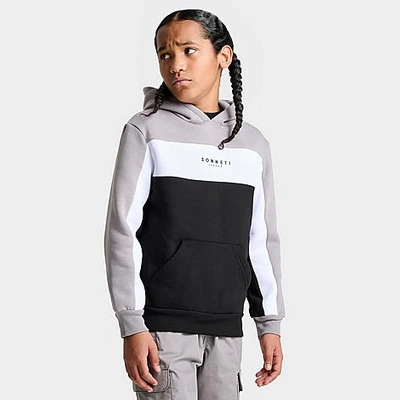 Shop Sonneti Kids' London Colorblock Pullover Hoodie In Black