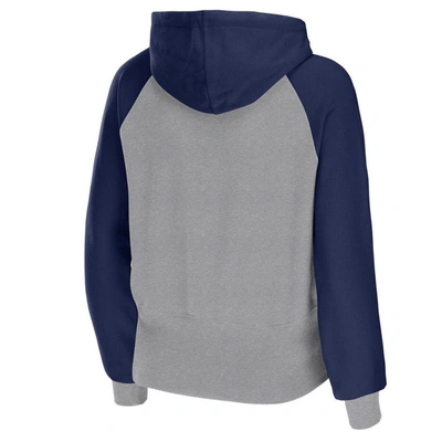 Shop Wear By Erin Andrews Silver Dallas Cowboys Colorblock Lightweight Full-zip Hoodie In Gray