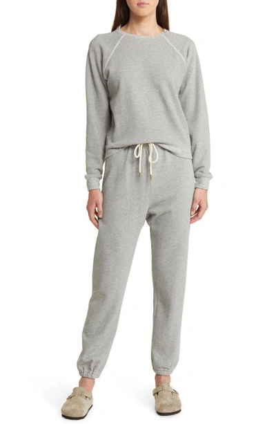 Shop The Great The Stadium French Terry Sweatpants In Varsity Grey
