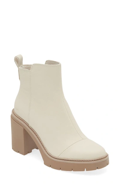 Shop Toms Rya Leather Bootie In Natural