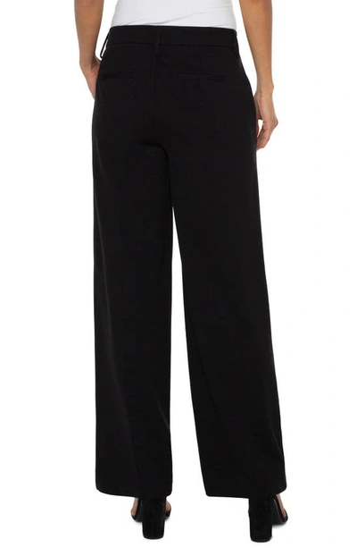 Liverpool Los Angeles Kelsey Wide Leg Knit Trousers In Black