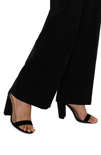 Liverpool Los Angeles Kelsey Wide Leg Knit Trousers In Black