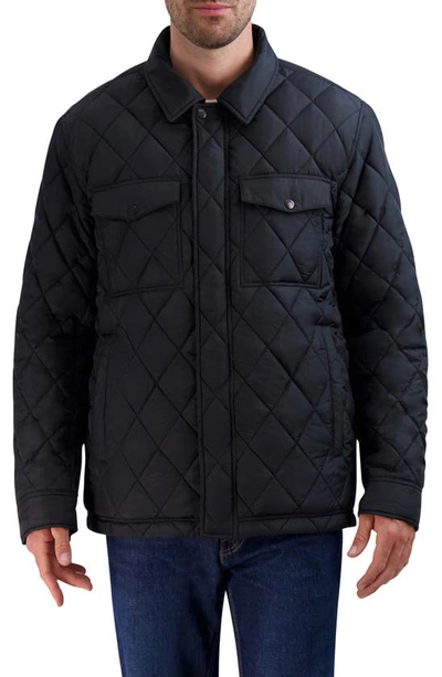 Shop Cole Haan Diamond Quilted Jacket In Black