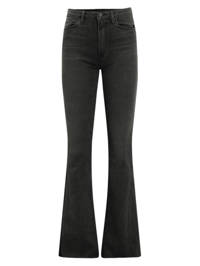 Shop Hudson Women's Holly High-rise Flare Jeans In Washed Black