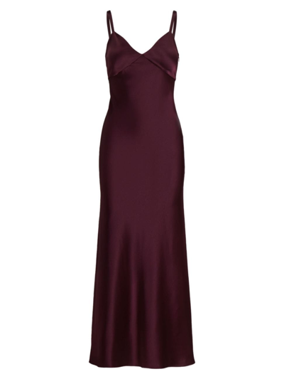 Shop Polo Ralph Lauren Women's Sleeveless Satin Gown In Ruby