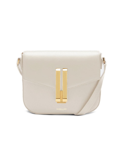 Shop Demellier Women's Small Vancouver Leather Crossbody Bag In Off White Small Grain
