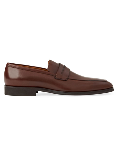 Shop Bruno Magli Men's Raging Leather Penny Loafers In Cognac