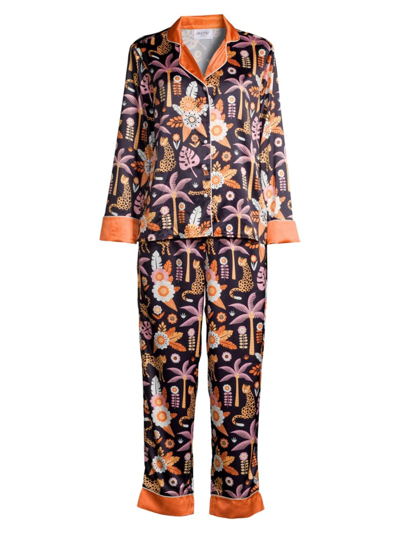 Shop Averie Sleep Women's Zia Long Pajama Set In Neutral