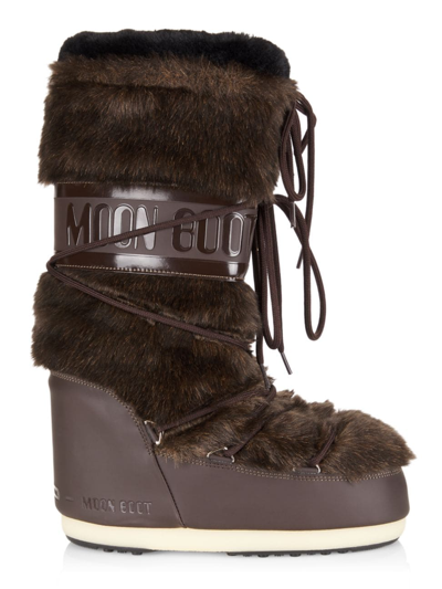 Shop Moon Boot Women's Classic Faux Fur Snowboots In Brown
