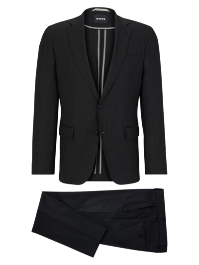 Shop Hugo Boss Men's Slim Fit Suit In A Performance Stretch Wool Blend In Black