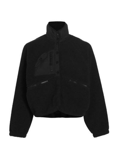 Shop Fp Movement Women's Hit The Slopes Fleece Jacket In Black