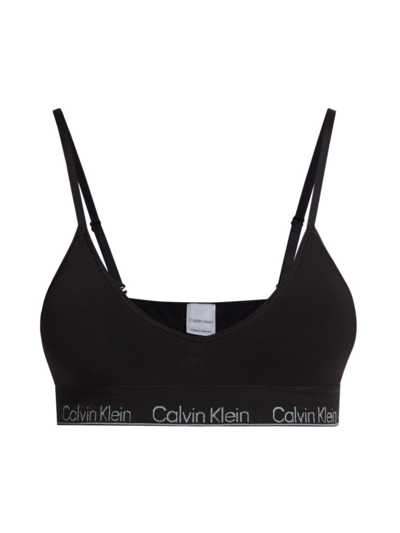 Shop Calvin Klein Women's Modern Cotton Naturals Collection Seamless Bralette In Black