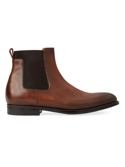 Shop Bruno Magli Men's Byron Leather Chelsea Boots In Cognac