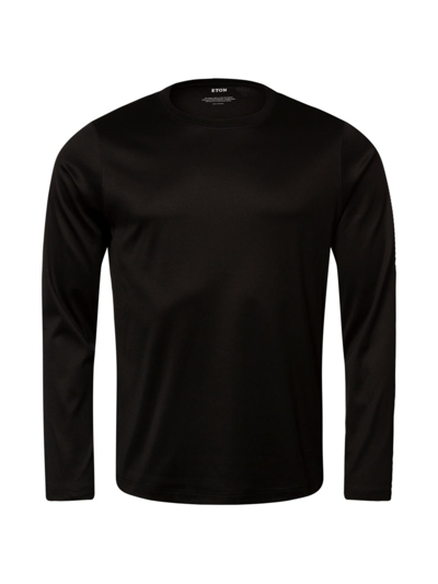 Shop Eton Men's Jersey Long-sleeve T-shirt In Black