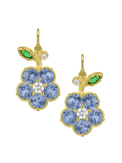 Shop Paul Morelli Women's Wild Child 18k Yellow Gold, 0.33 Tcw Diamond & Multi-gemstone Drop Earrings