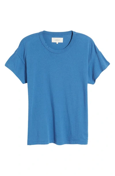 Shop The Great Crewneck T-shirt In Glacier Blue