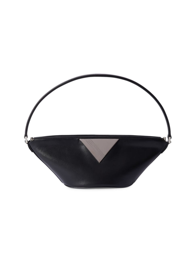 Shop Attico Women's Piccola Leather Shoulder Bag In Black