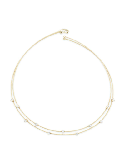 Shop Paul Morelli Women's Unity 18k Yellow Gold & 0.66 Tcw Diamond Double-layered Necklace