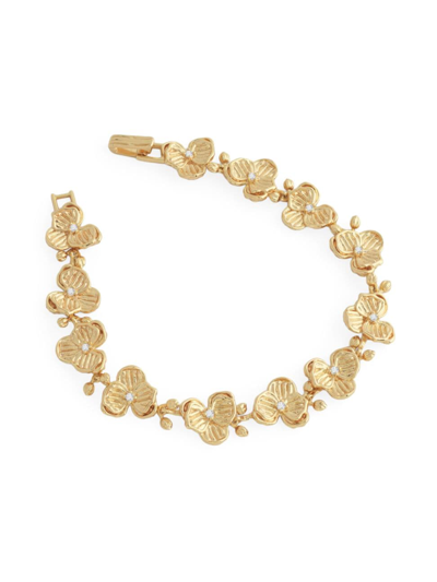 Shop Anabel Aram Women's Orchid 18k Gold-plated & Cubic Zirconia Link Bracelet