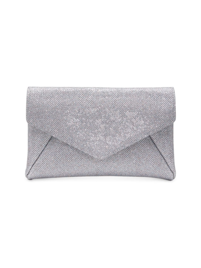 Shop Stuart Weitzman Women's The Loveletter Mini Envelope Clutch In Silver