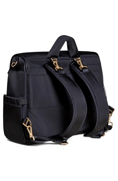 Ju-ju-be Twill Diaper Backpack Satchel In Black