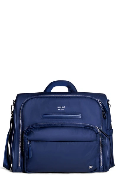 Ju-ju-be Twill Diaper Backpack Satchel In Navy