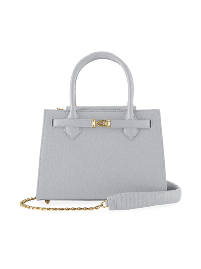 Shop Tyler Ellis Women's Winnie Handbag Small In Pebbled Leather In Elephant Grey