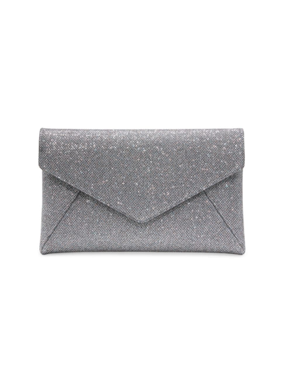 Shop Stuart Weitzman Women's The Loveletter Crystal-embellished Envelope Clutch In Gunmetal