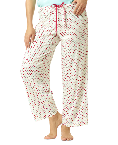 Shop Hue Women's Be My Dot Classic Drawstring Pajama Pants In Off White