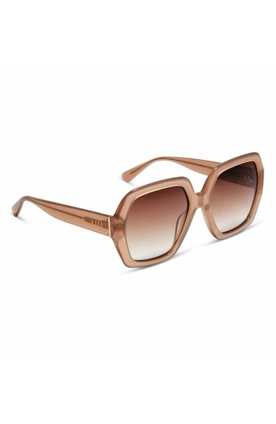 Shop Diff Nola 51mm Gradient Square Sunglasses In Taupe/ Brown Gradient