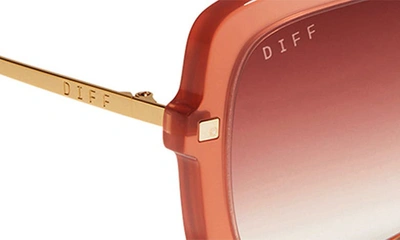 Shop Diff Sandra 54mm Gradient Square Sunglasses In Mauve/ Dusk Gradient