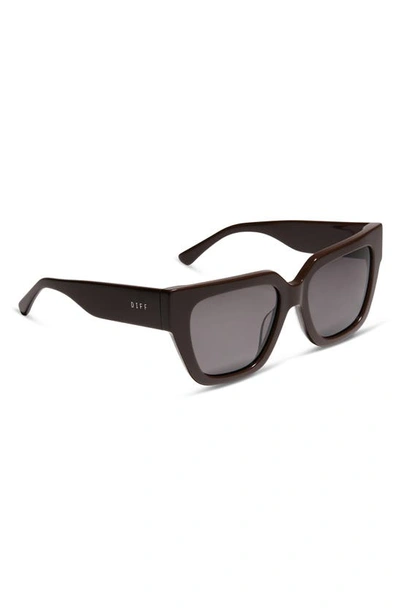 Shop Diff Remi Ii 53mm Polarized Square Sunglasses In Truffle/ Grey
