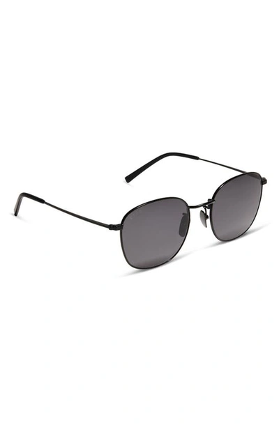 Shop Diff Axel 51mm Round Sunglasses In Black/ Grey