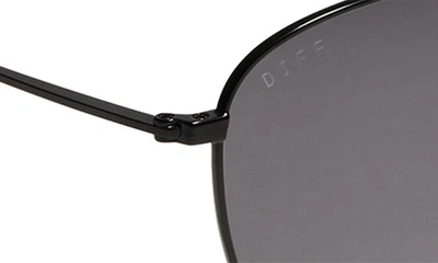 Shop Diff Axel 51mm Round Sunglasses In Black/ Grey