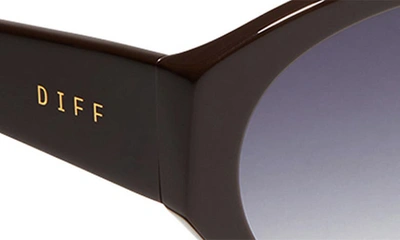Shop Diff Linnea 55mm Oval Sunglasses In Truffle/ Grey Gradient