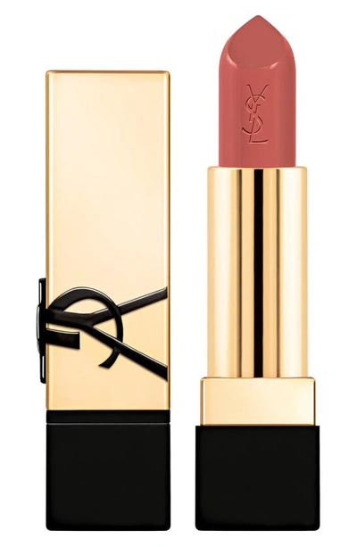 Shop Saint Laurent Rouge Pur Couture Caring Satin Lipstick With Ceramides In Nude Instinct