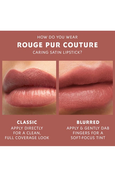 Shop Saint Laurent Rouge Pur Couture Caring Satin Lipstick With Ceramides In Nude Instinct