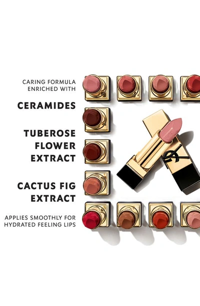 Shop Saint Laurent Rouge Pur Couture Caring Satin Lipstick With Ceramides In Brun Caftan