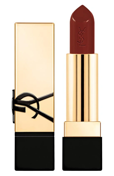 Shop Saint Laurent Rouge Pur Couture Caring Satin Lipstick With Ceramides In Unshy Cacao